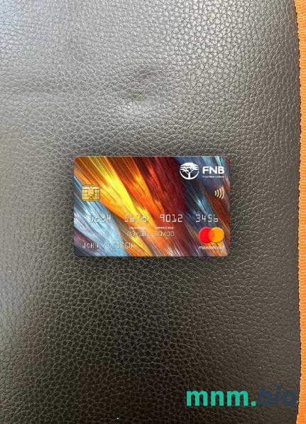South Africa First National bank (FNB) wygląd zdjęcia mastercard skan PSD + zdjęcie